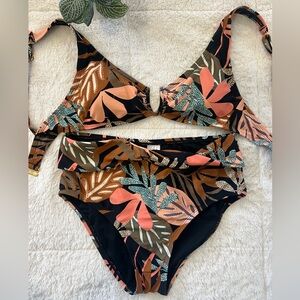 Aqua Couture High Waisted Bikini - Floral Pattern